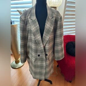 Plus size tan blazer